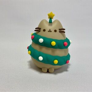 Pusheen Christmas Tree Cat Figurine with Green and Tan